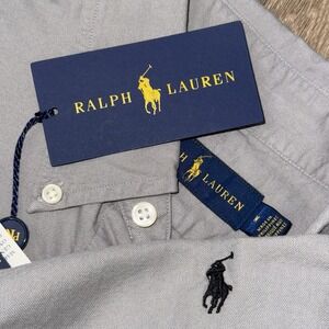 NWT Polo Ralph Lauren Long Sleeve Button Down Oxford Men's Medium Solid Grey